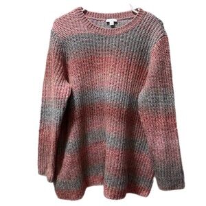 J. Jill Striped Wool Blend Knitted Sweater Size XL